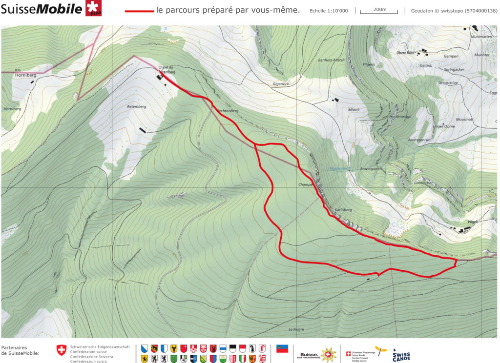 Parcours pédestre balade Jura Retemberg Courchapoix