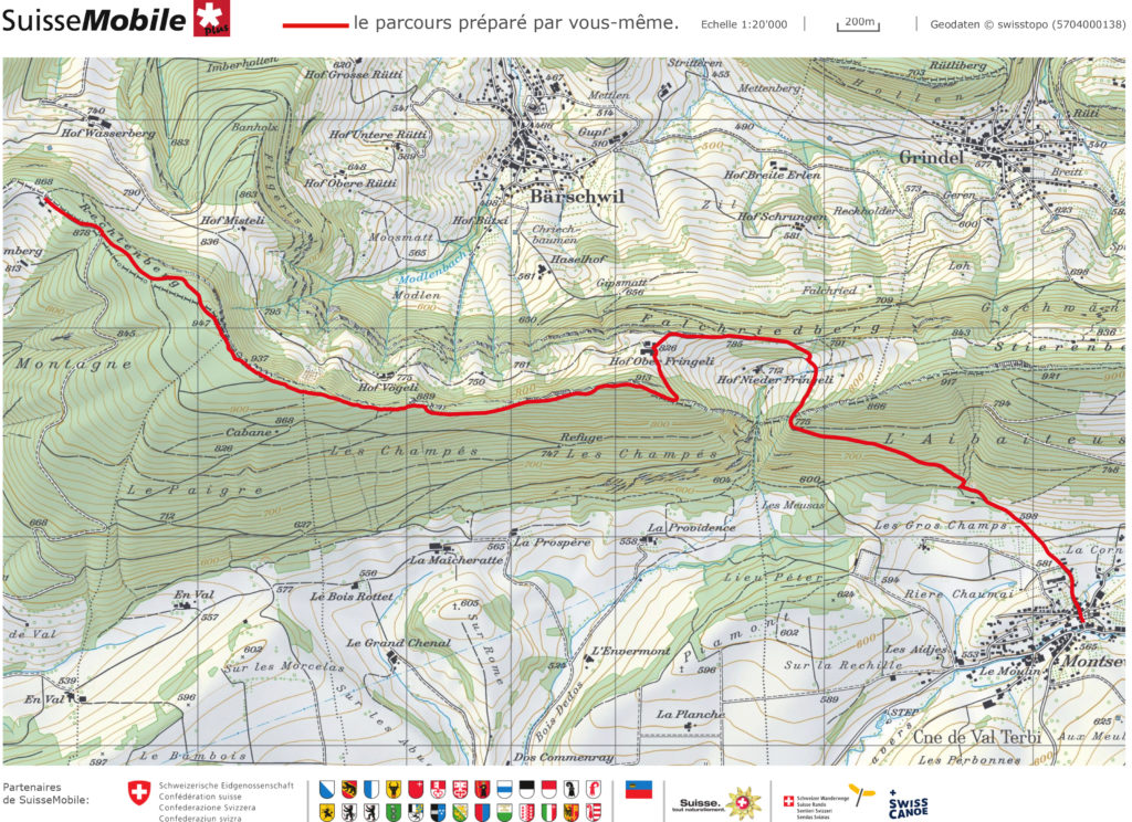 Parcours pédestre balade Jura Retemberg Montsevelier